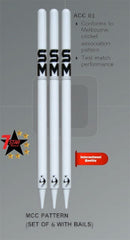 sm pintu stumps mcc pattern set of 3 red with bails 911 1