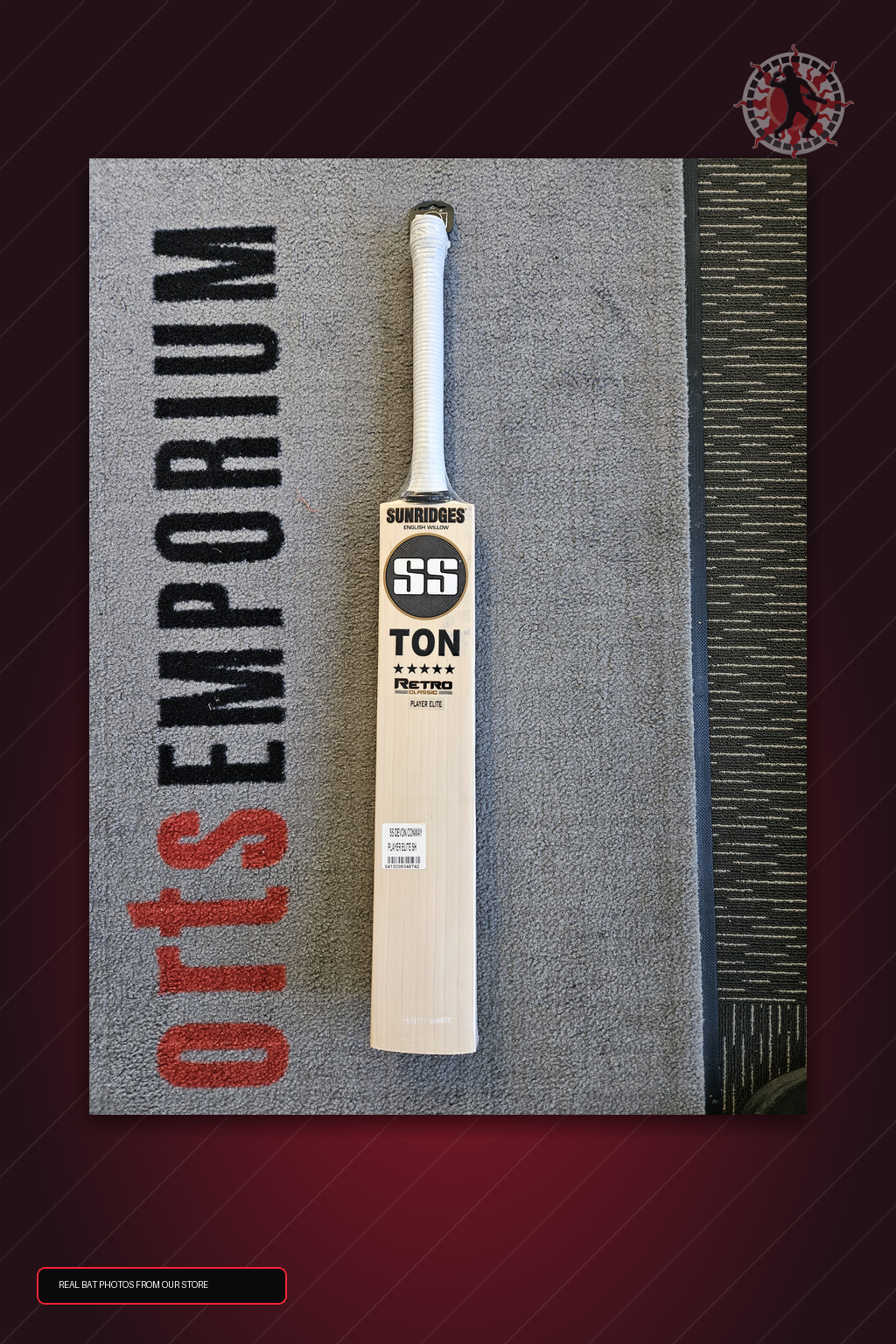 SS Ton Devon Conway Player Elite English Willow Cricket Bat - real store bat hero image