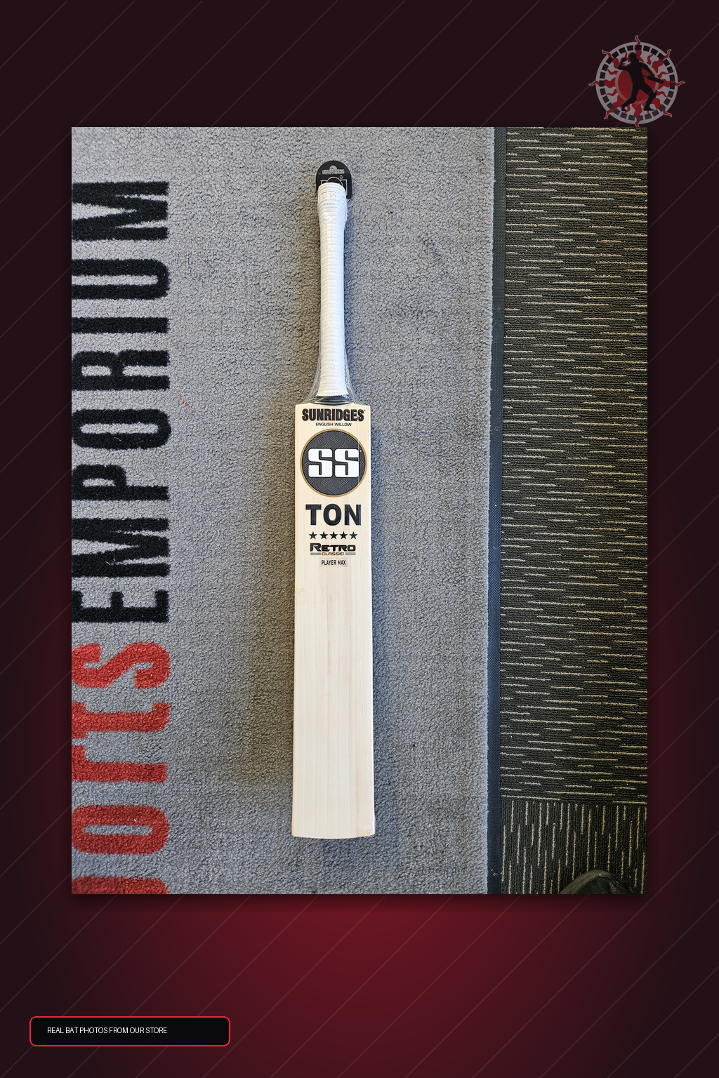 SS Ton Devon Conway Player Max English Willow Cricket Bat - real store bat hero image