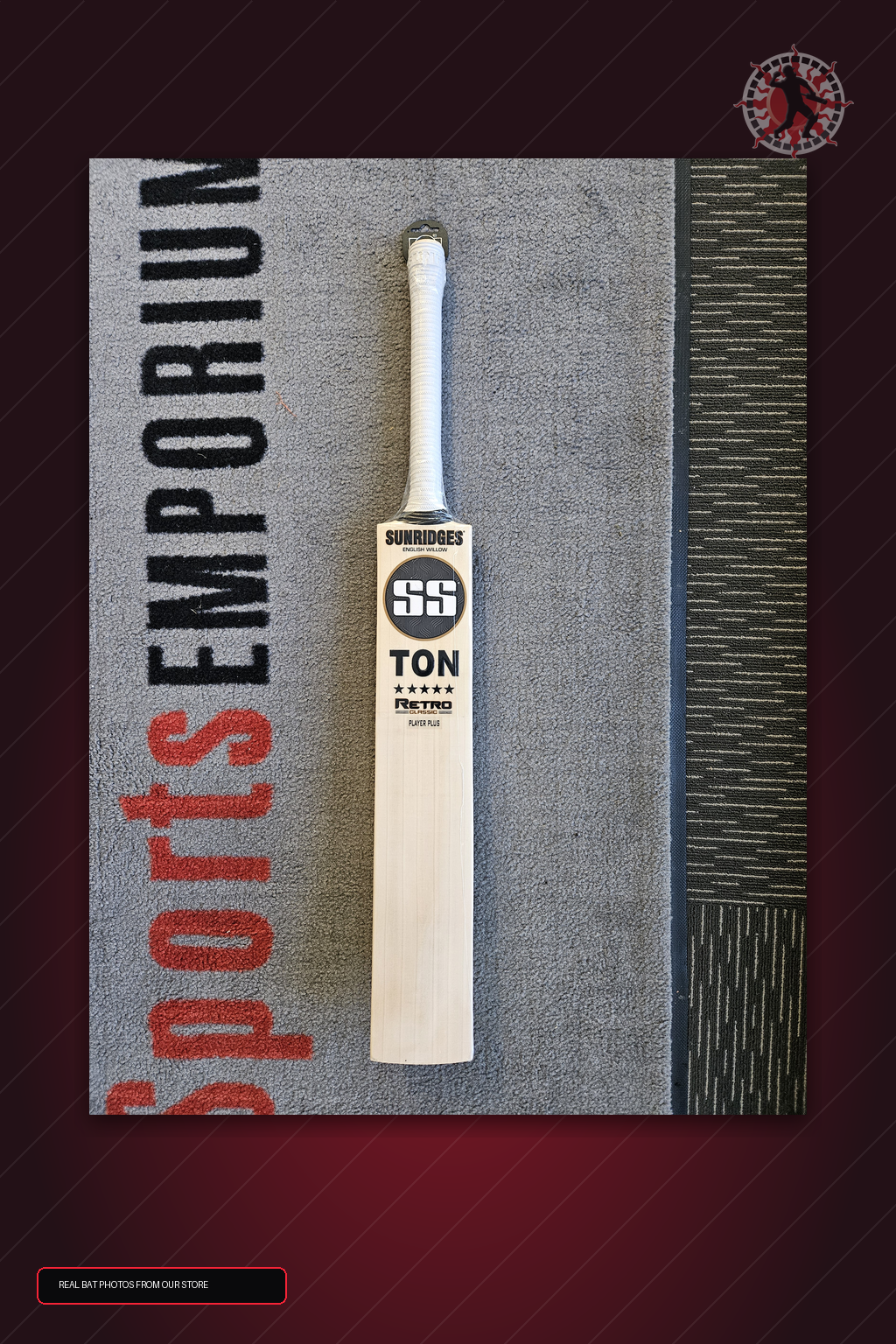 SS Ton Devon Conway Player Plus English Willow Cricket Bat - real store bat hero image