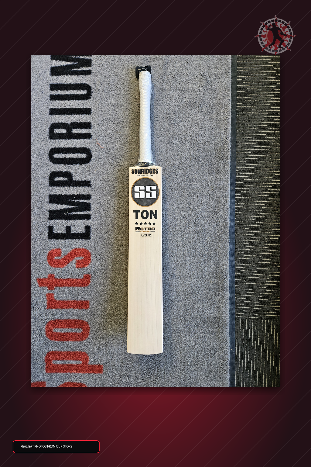 SS Ton Devon Conway Player Pro English Willow Cricket Bat - real store bat hero image