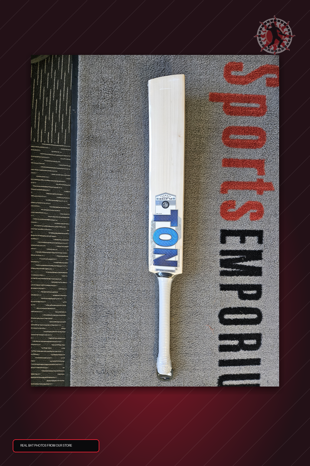 SS Ton Player Edition English Willow Cricket Bat - real store bat hero image