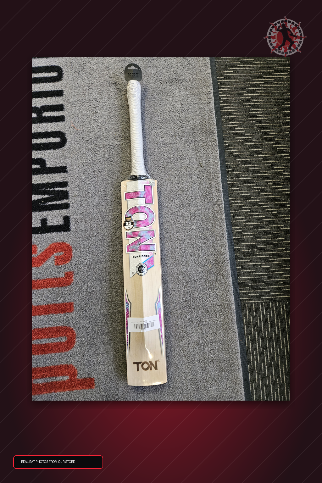 SS Ton Tim Seifert Player Replica English Willow Cricket Bat - real store bat detail image